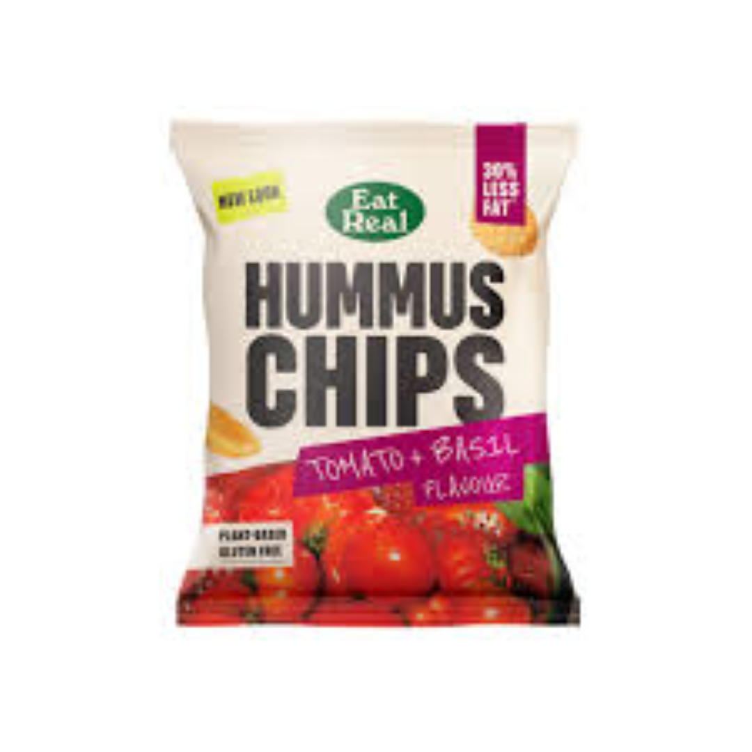 EAT REAL HUMMUS CHIPS TOMATO & BASIL 135G